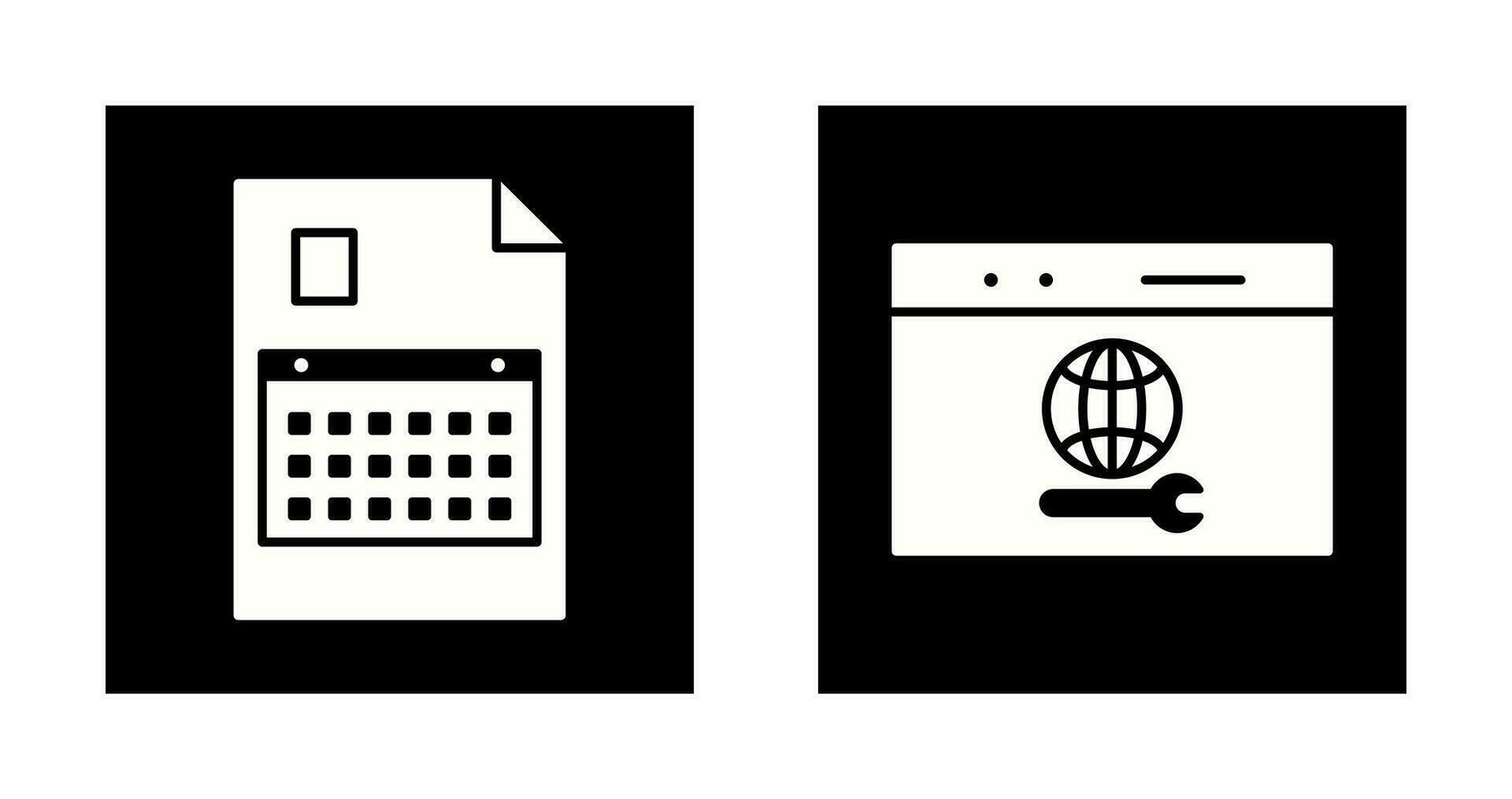 content planning and web support  Icon vector