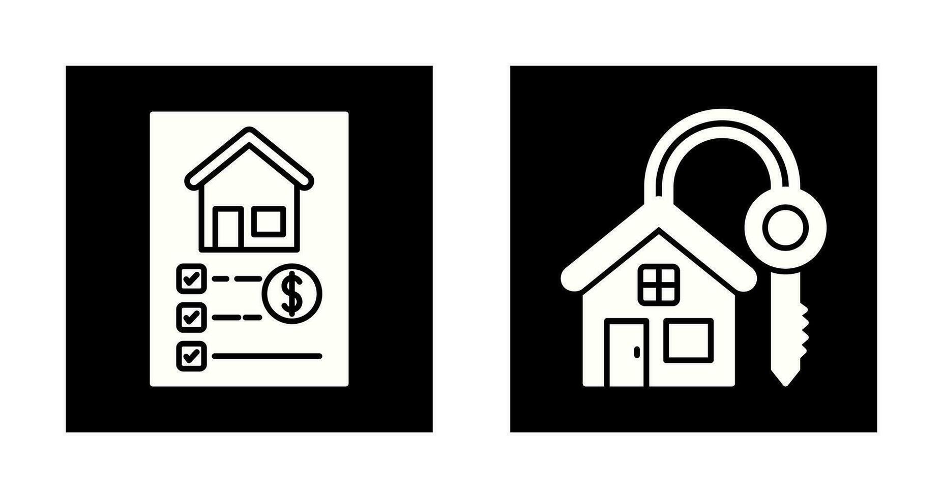 List and House Icon vector