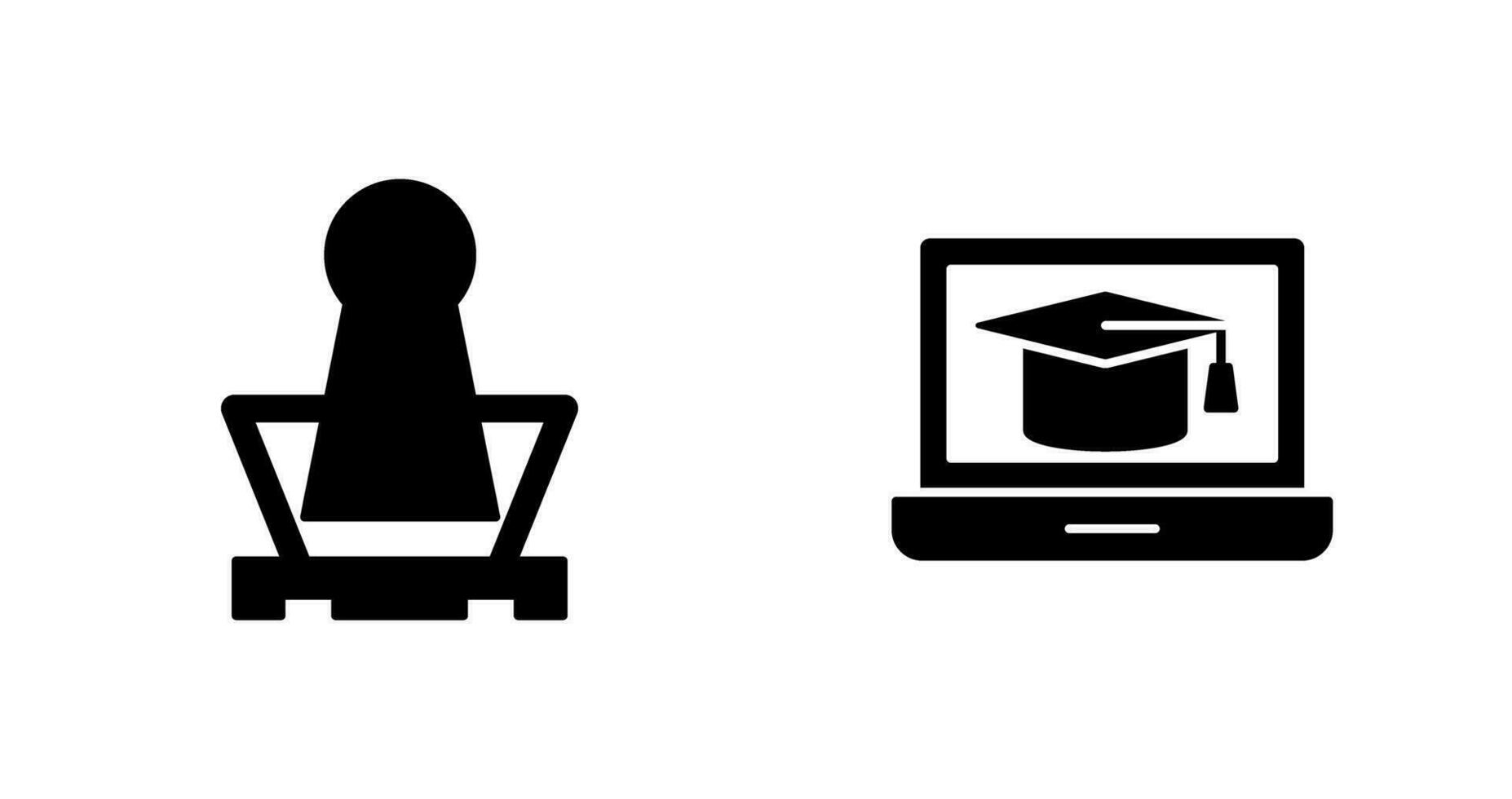 Binder and Graduation  Icon vector