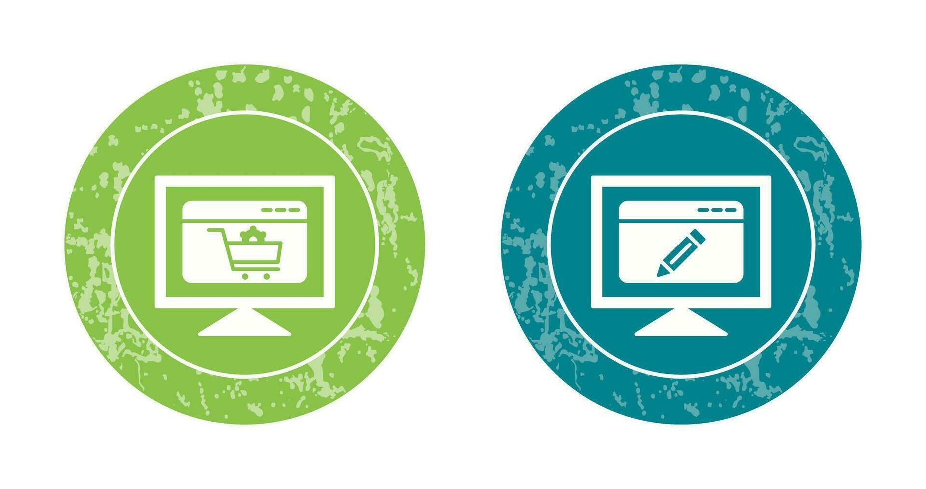 e commerce setting and edit webpage Icon vector