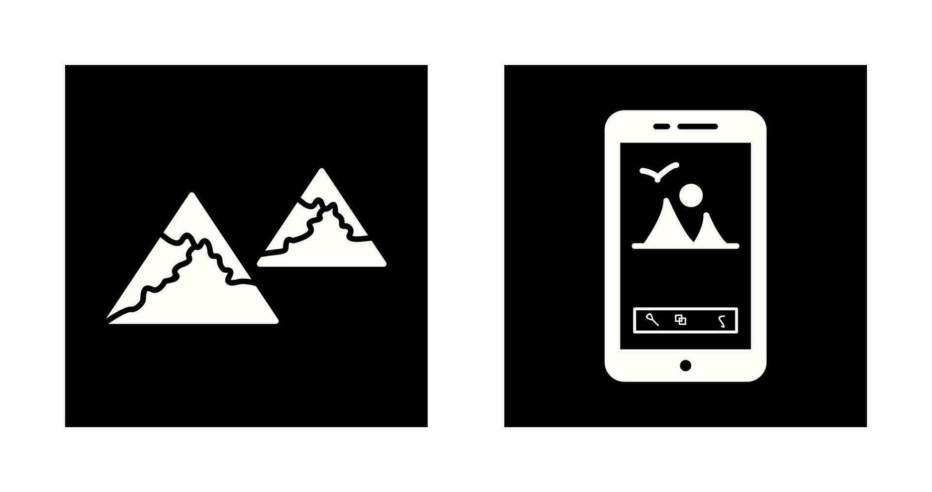 mountain and edit pictures Icon vector