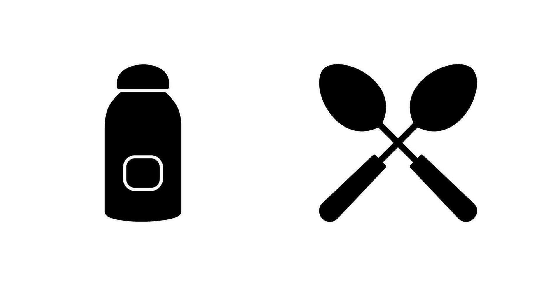 syrup and spoon Icon vector