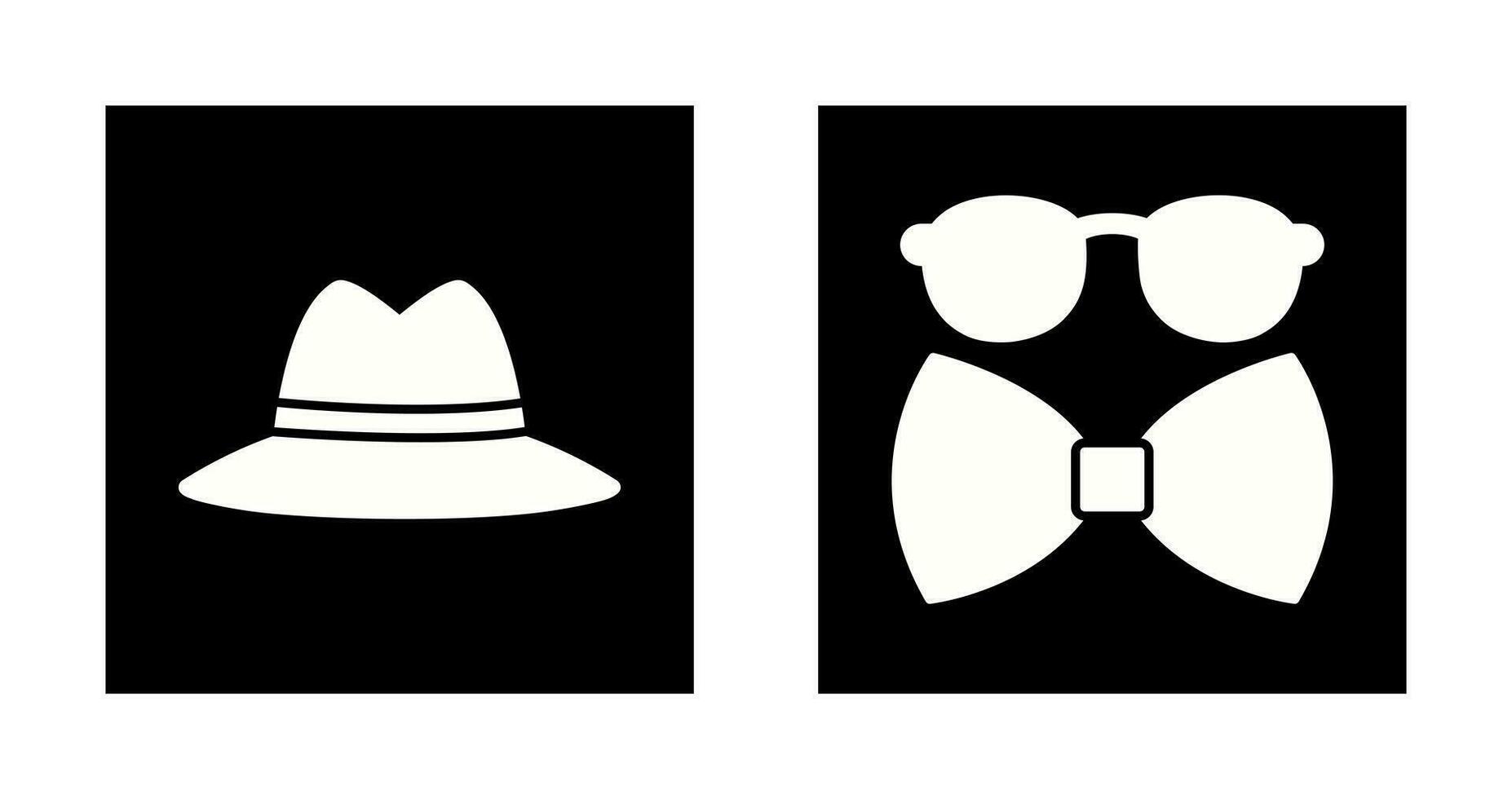 sombrero y hipster estilo icono vector