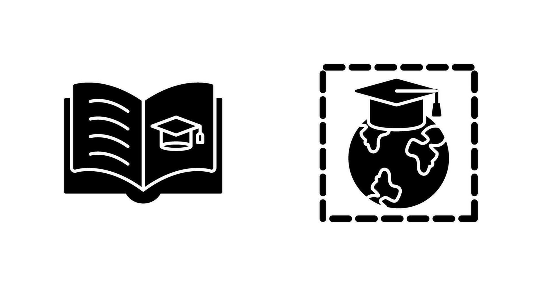 Open Book and Earth Icon vector