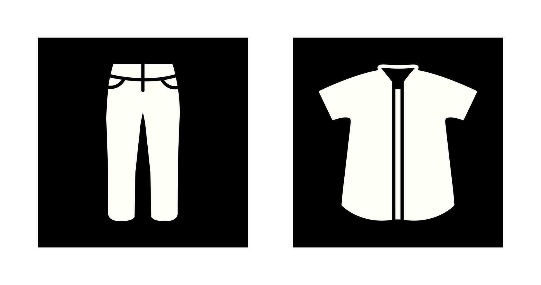 Trousers and Check Shirt Icon vector
