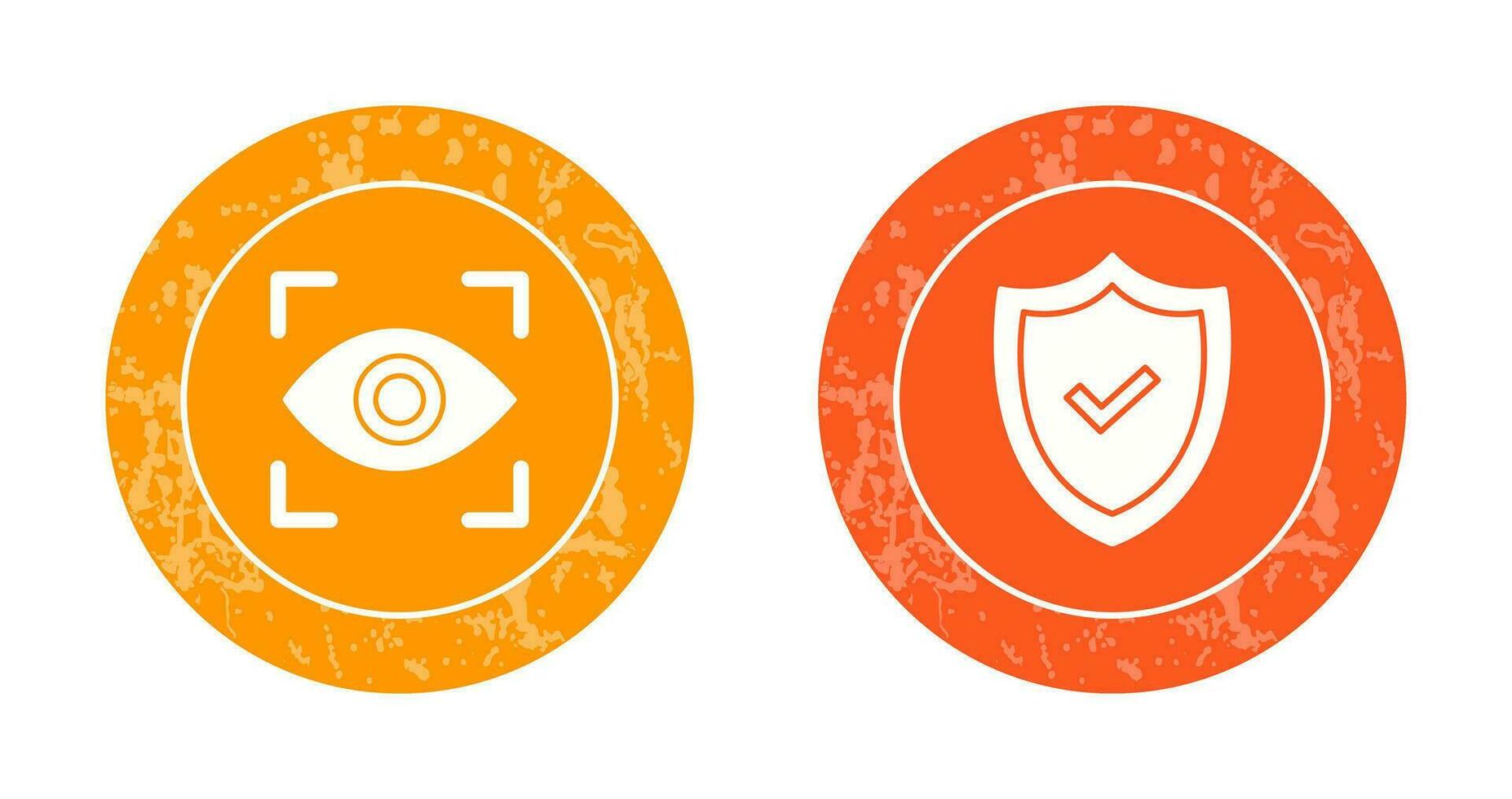 ojo escanear y seguridad icono vector