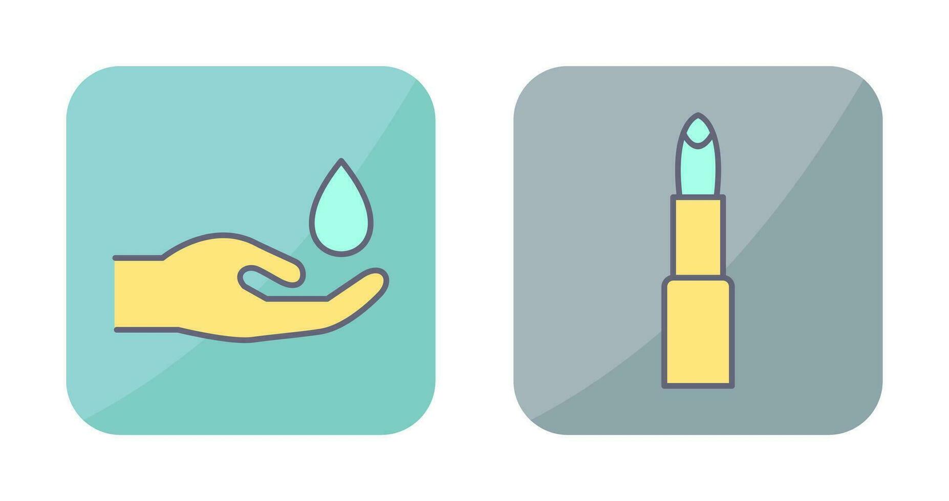 Hands drop and Lipstick Icon vector