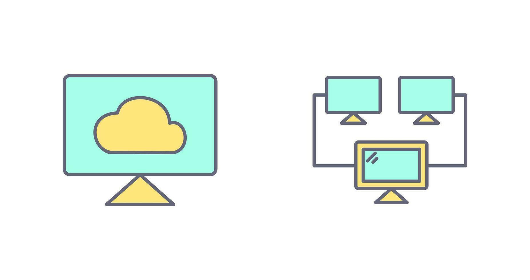 Cloud Systems and Connected   Icon vector