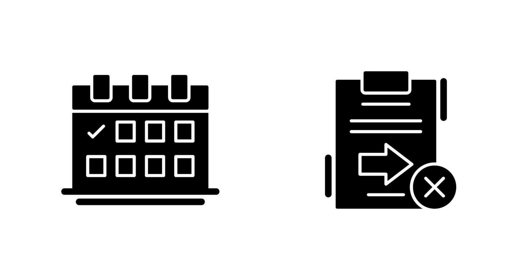 Send Failed and Calender Icon vector
