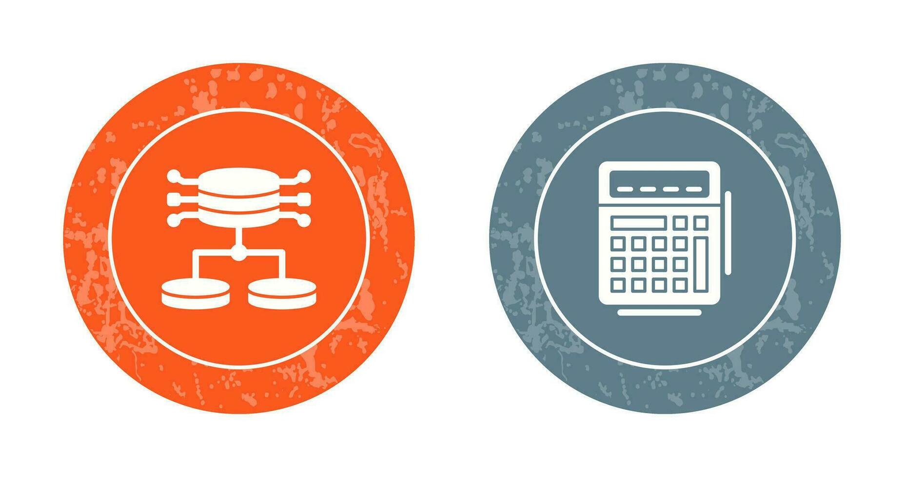 Structured Data and Calculator Icon vector