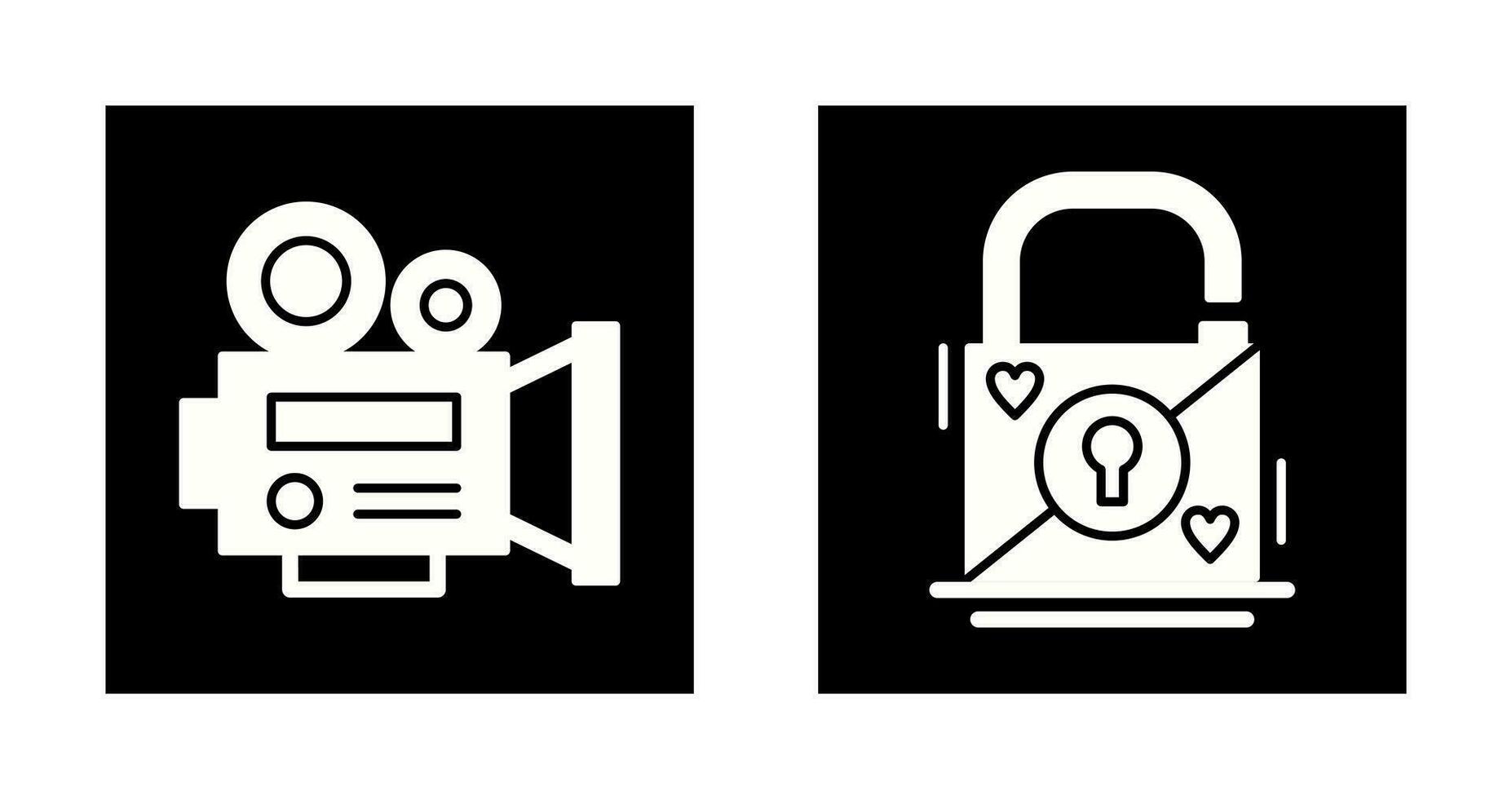 Padlock and Video  Icon vector