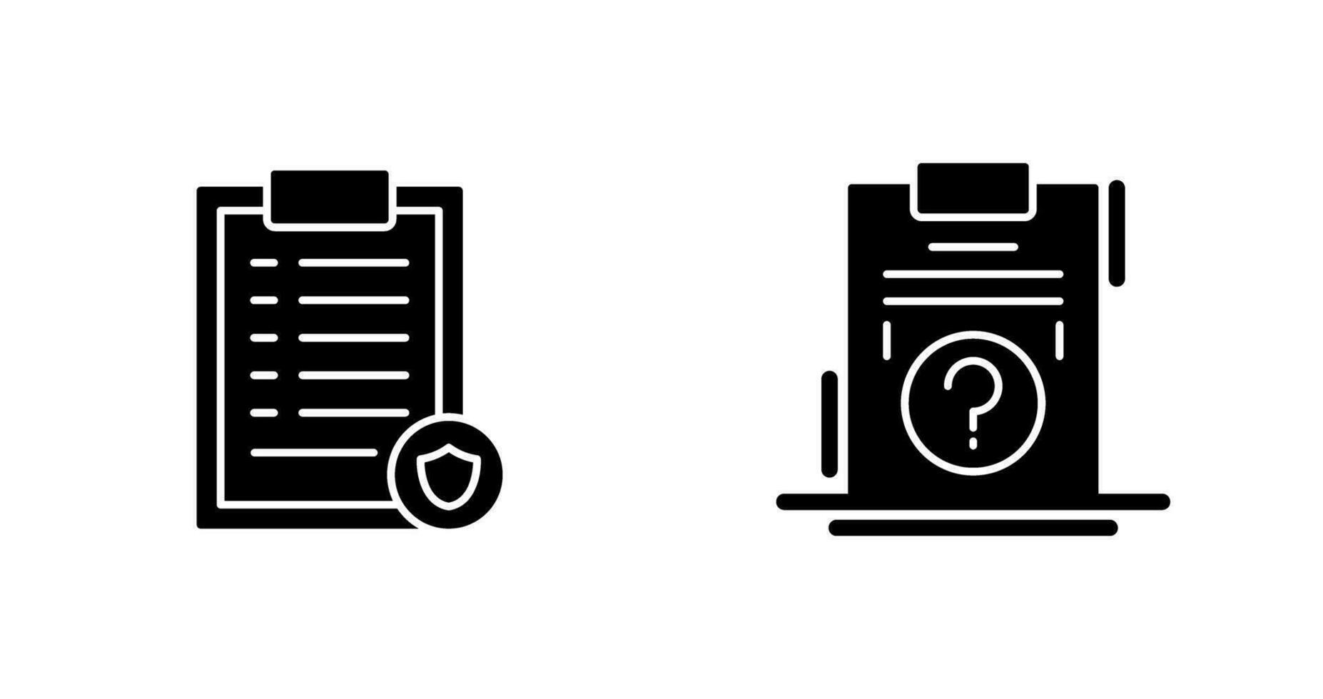 List Protection and Question Icon vector
