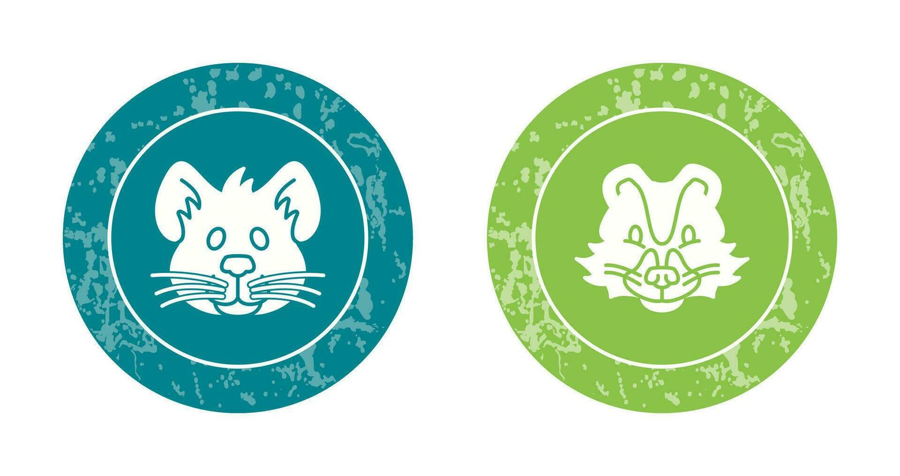 Mouse and Skunk Icon vector