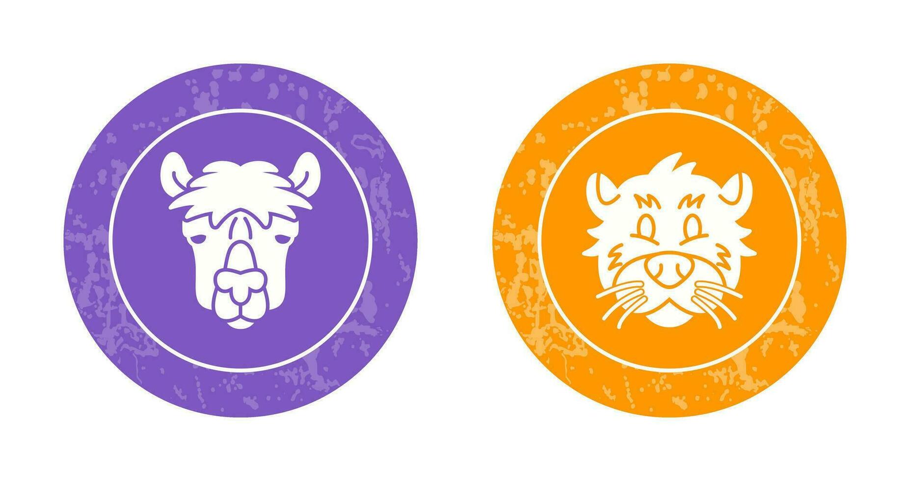 Alpaca and Otter Icon vector