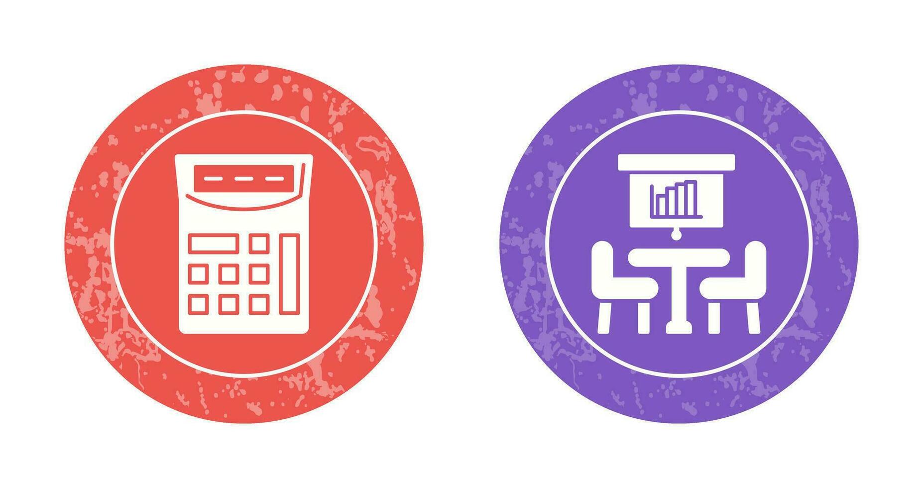 Calculator and meeting Icon vector
