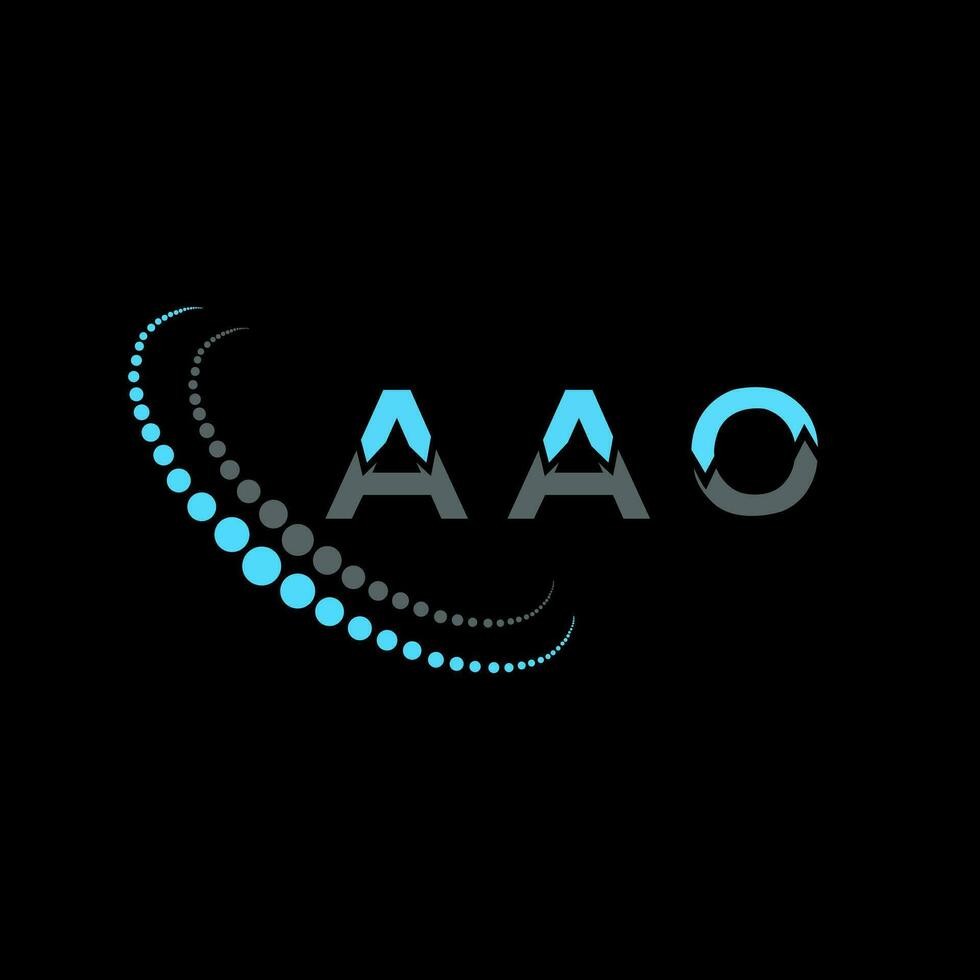 diseño creativo del logotipo de la letra aao. un diseño único. vector