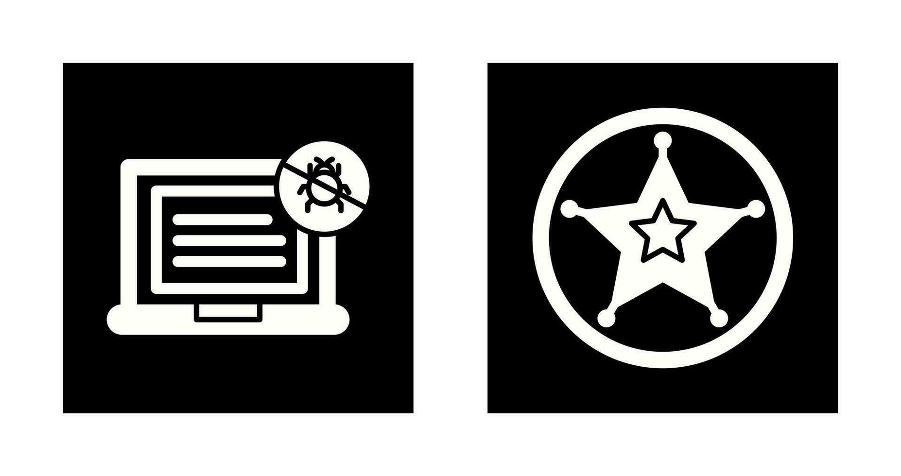 Antivirus and Sheriff Icon vector