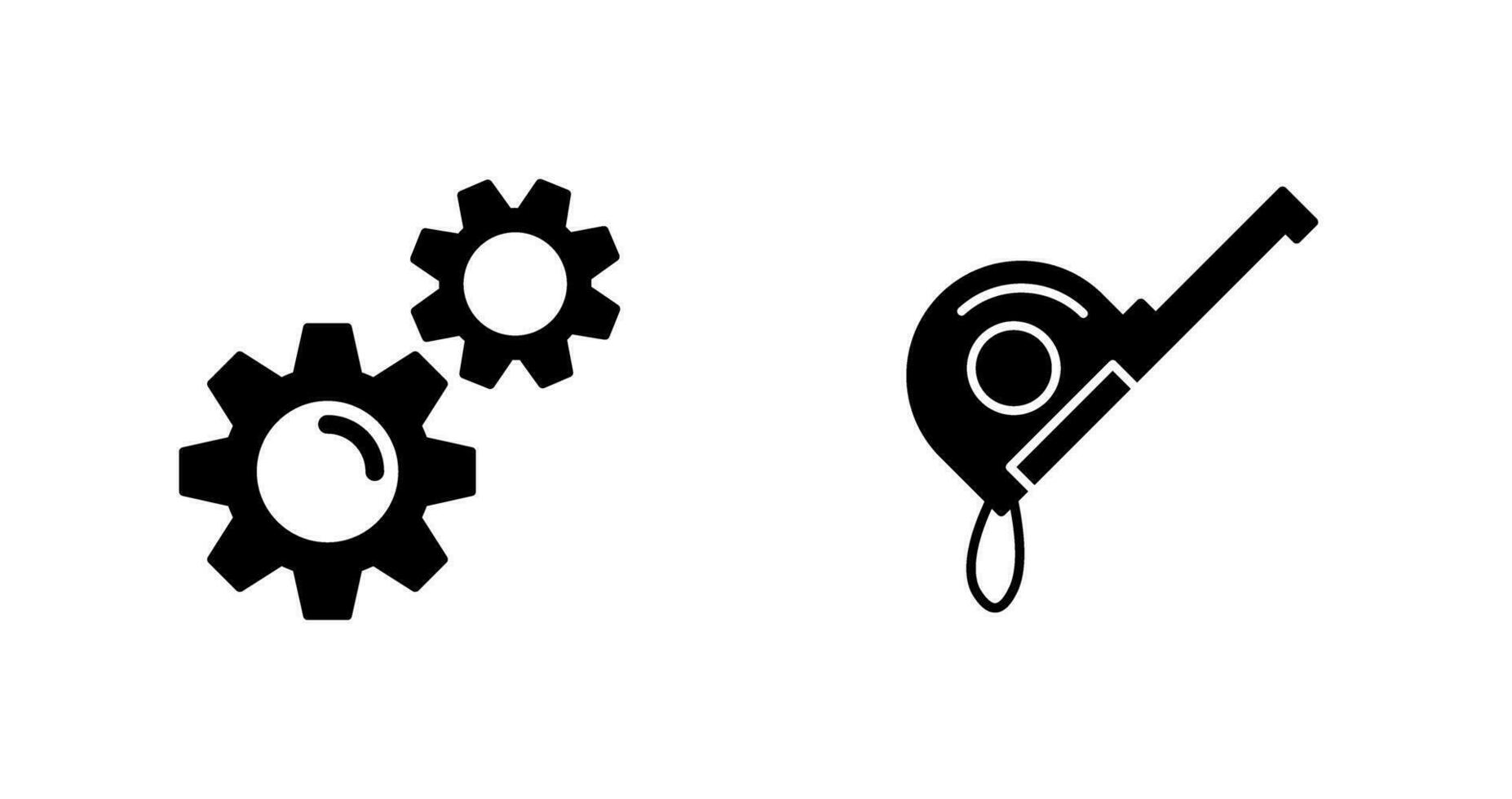 Gears and Roulette Icon vector