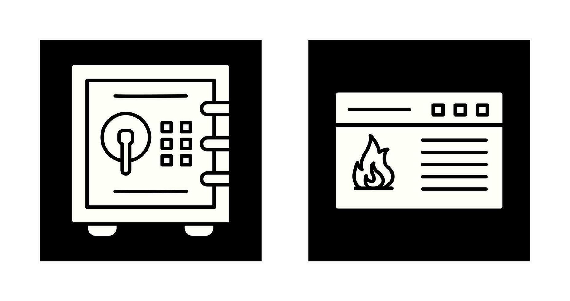 Fire and Safe Icon vector