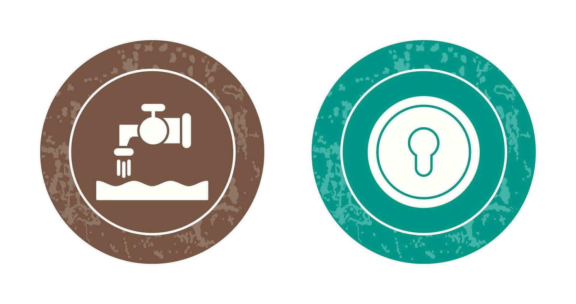 Water House and Key Hole Icon vector