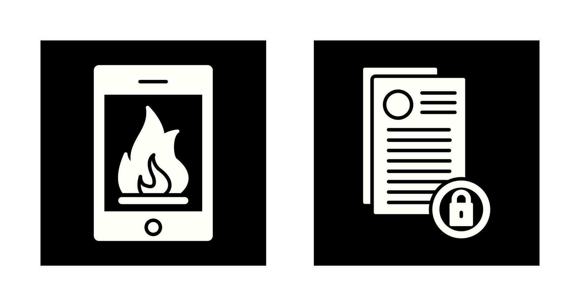 Fire and Privacy Icon vector