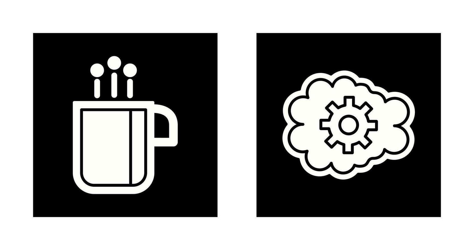Cup and Mental Control Icon vector
