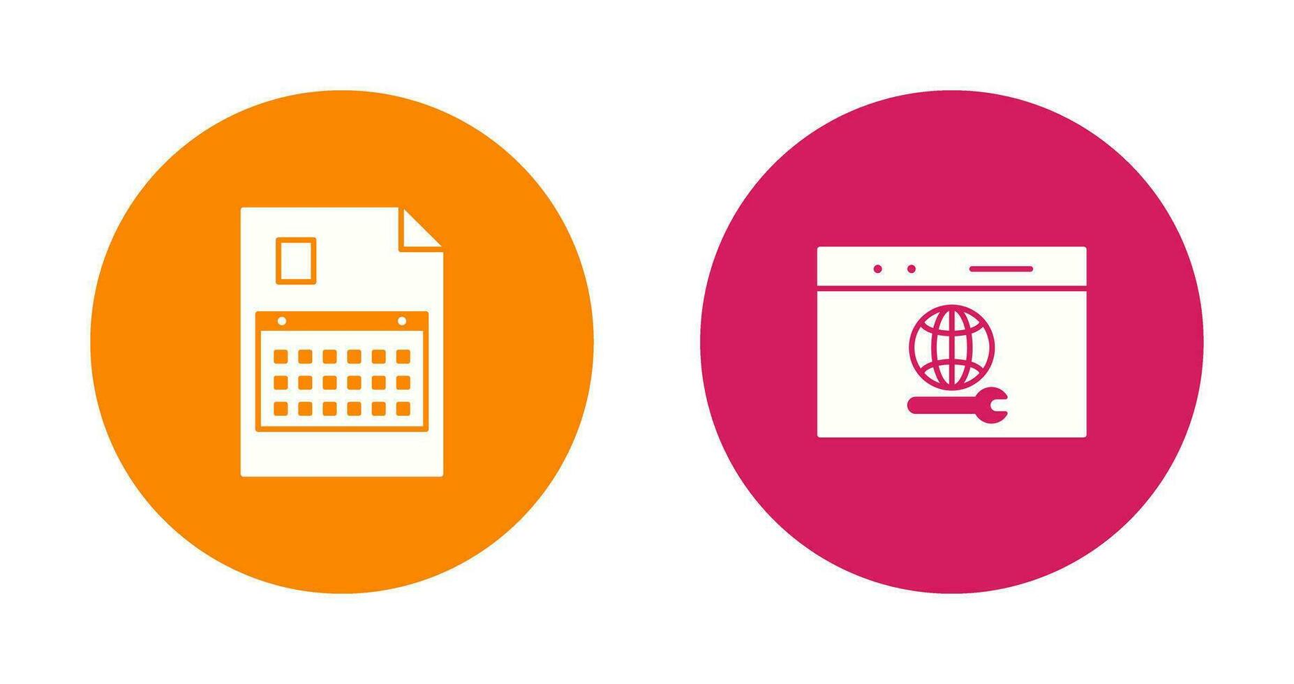 content planning and web support  Icon vector