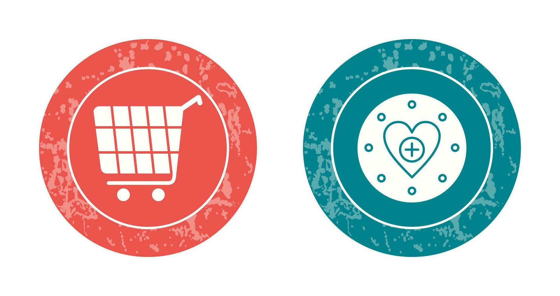 Shopping Cart and Wishlist Icon vector