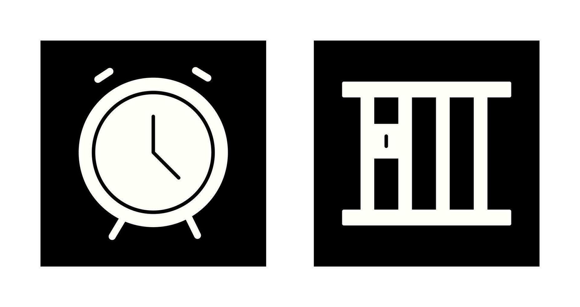 Alarm Clock and Jail Icon vector