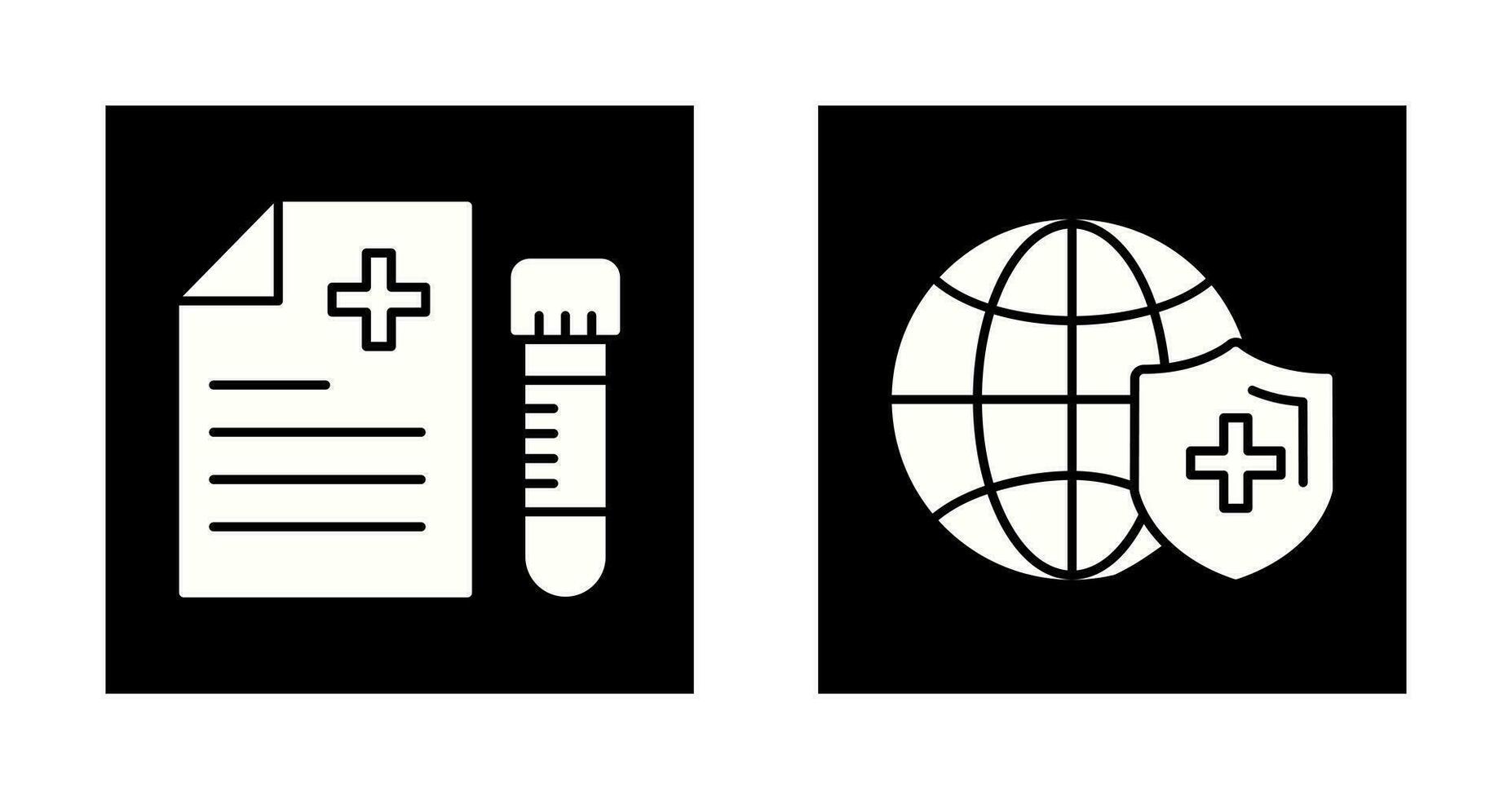 Blood Test and global Icon vector