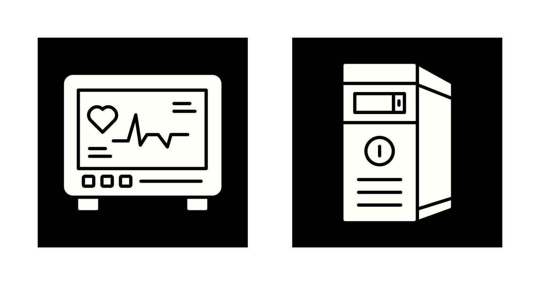 cardiograma y UPC icono vector