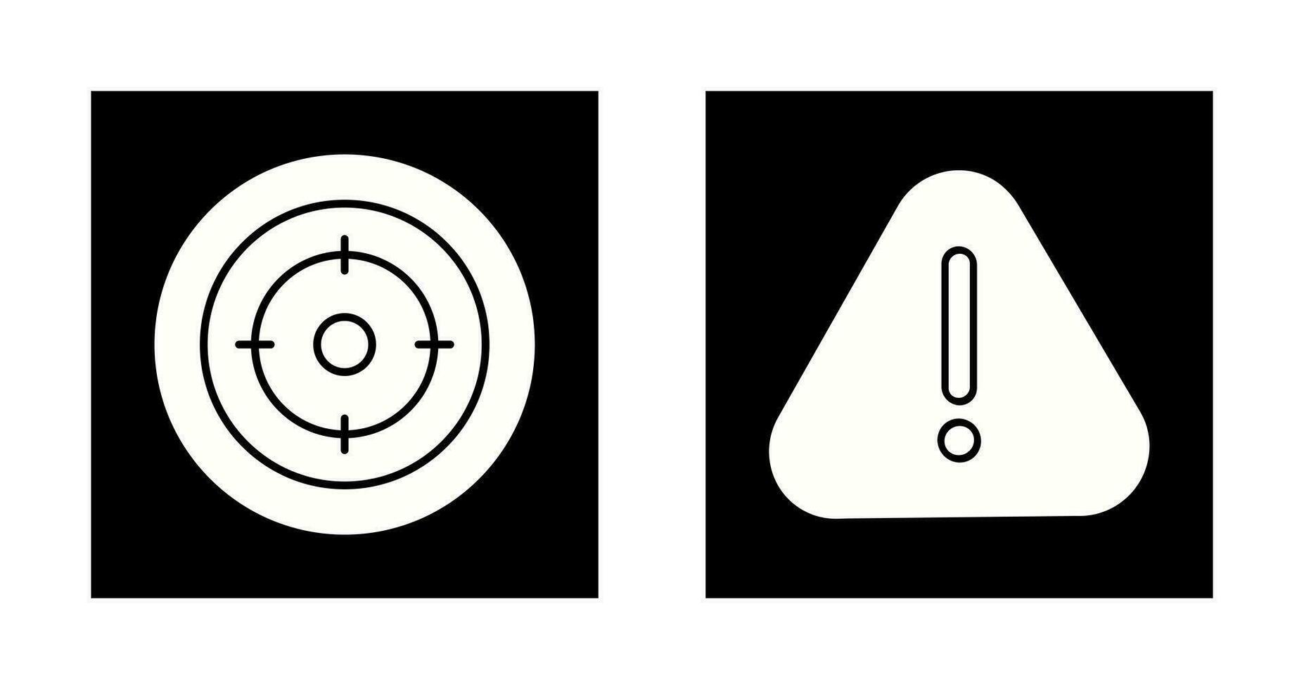 Target and Warning Icon vector