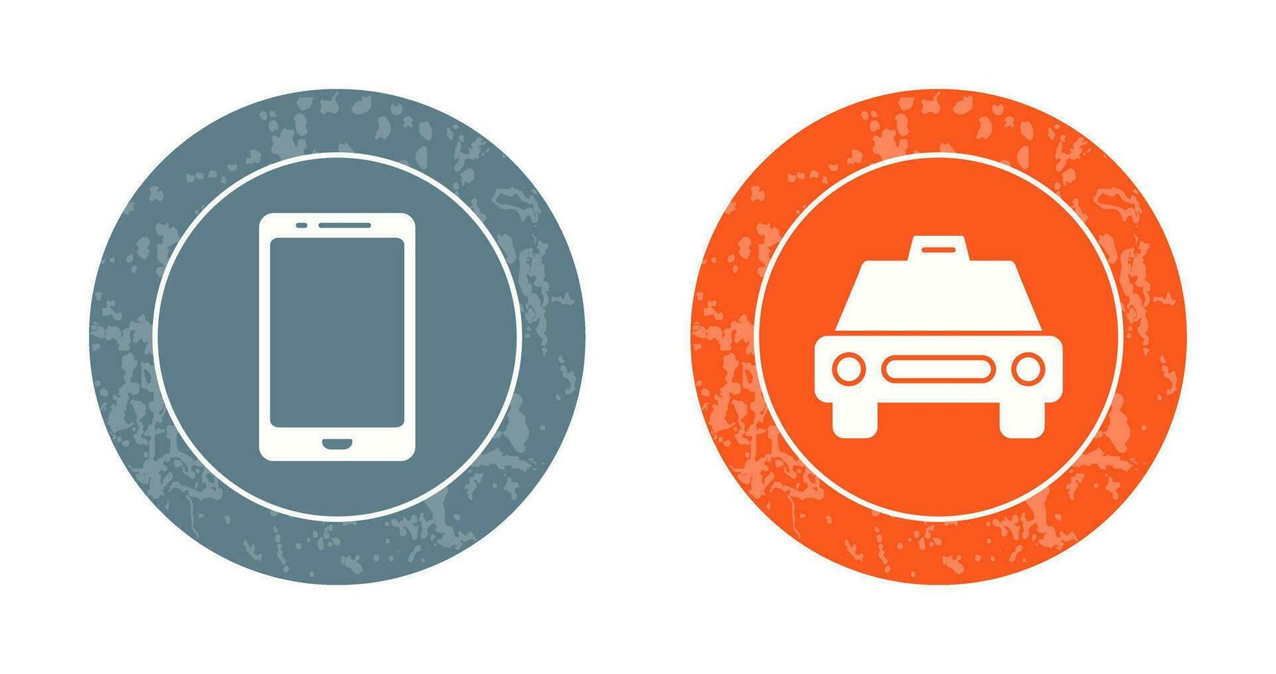 cell phone and cab  Icon vector