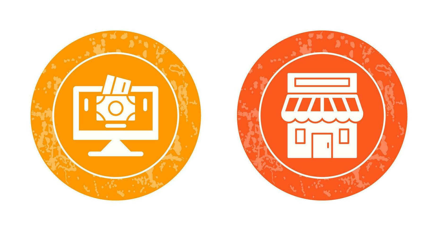 Payment Option and Retail Place Icon vector