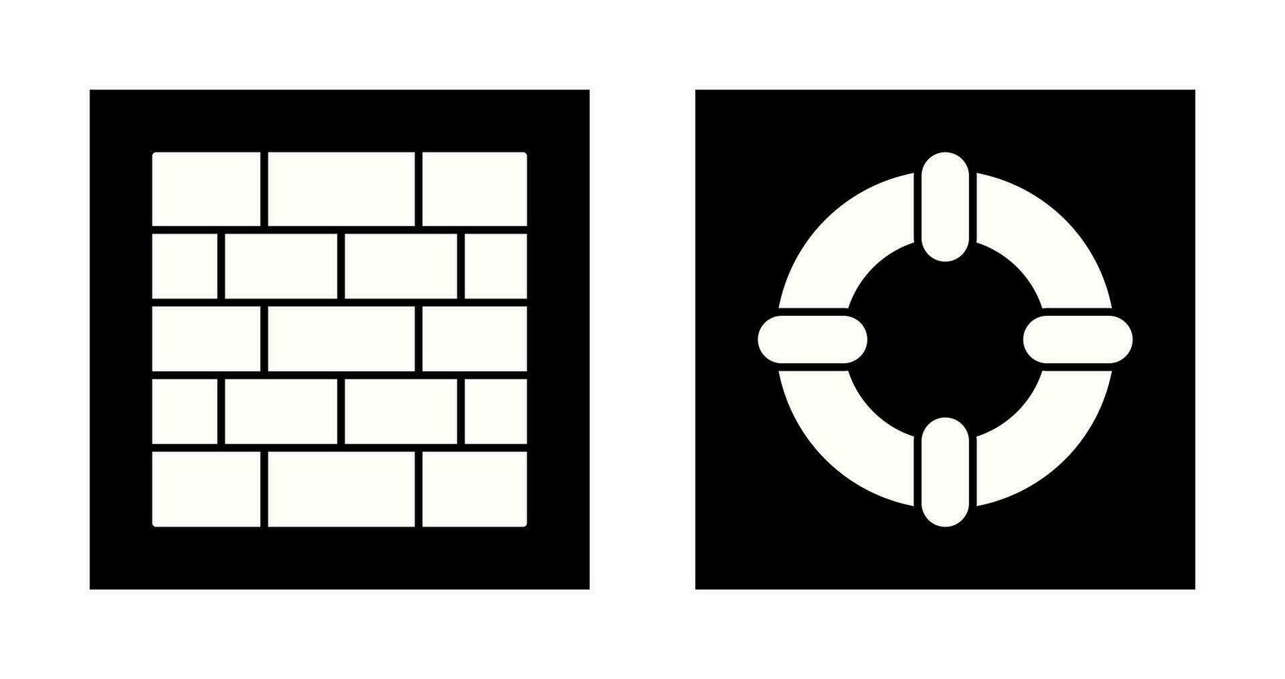 Wall and Life Saver Icon vector
