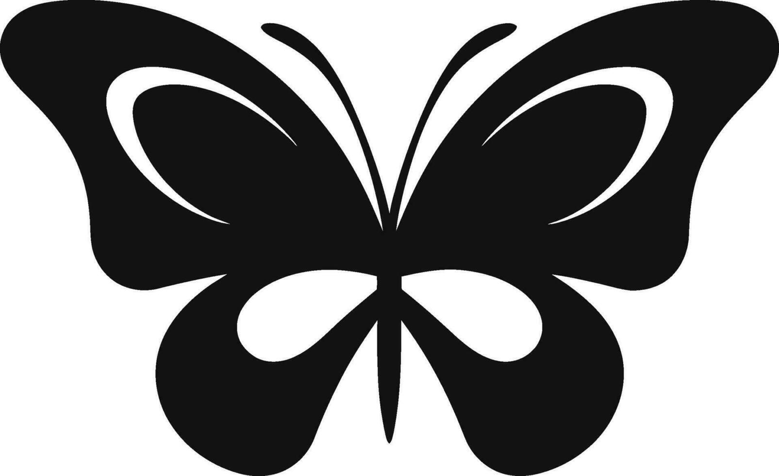 Monochrome Delight Black Vector Butterfly Icon Wings of Simplicity Black Butterfly Logo