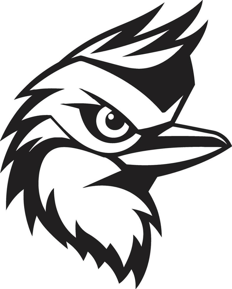 Black Woodpecker Bird Logo Design Hand Drawn Woodpecker Bird Logo Design Black Hand Drawn vector