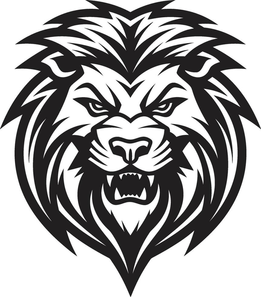 Sleek Power The Lion Icon Emblem Hunting for Excellence A Black Lion Vector Logo