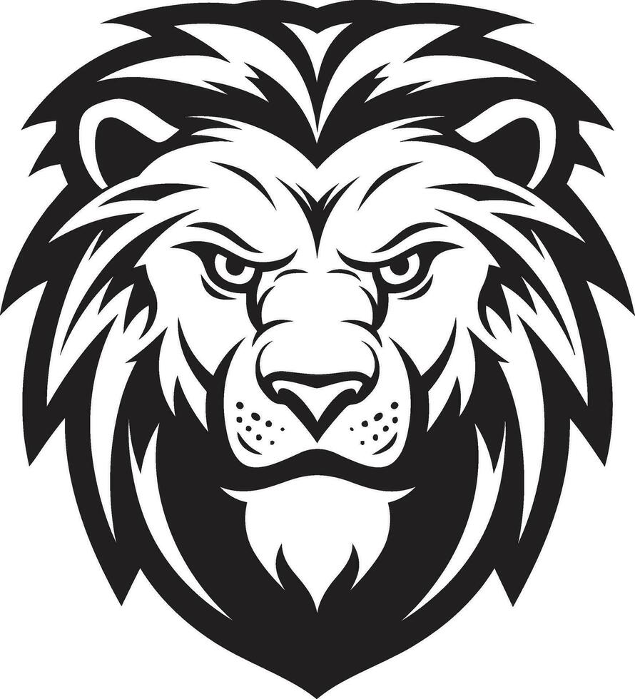 Onyx Roar Vector Lion Logo Shadowed Sovereign Black Lion Design