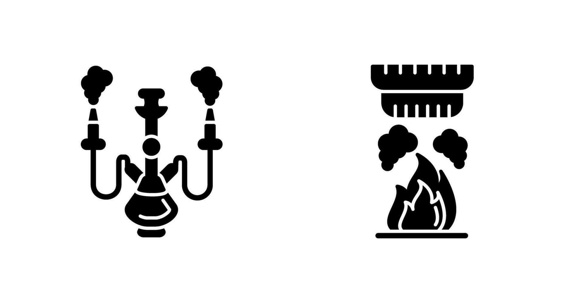 Shisha and Smoke Detector Icon vector