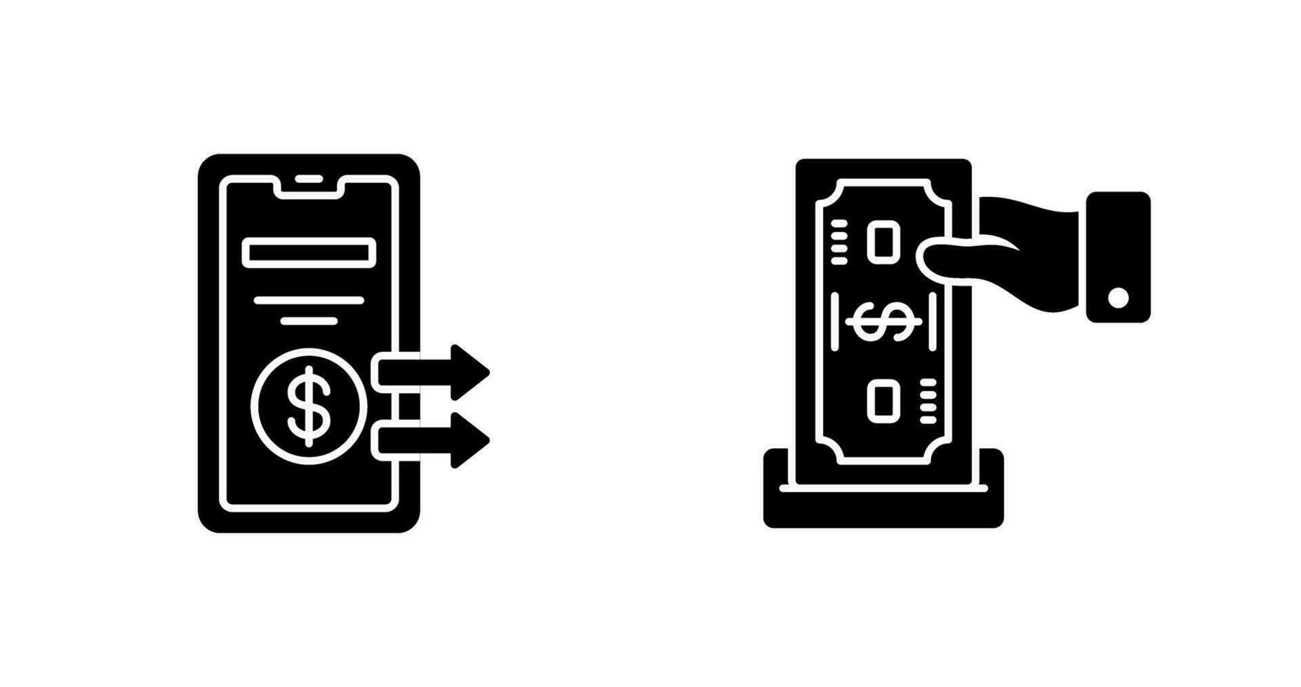 Deposit and Transfer Icon vector