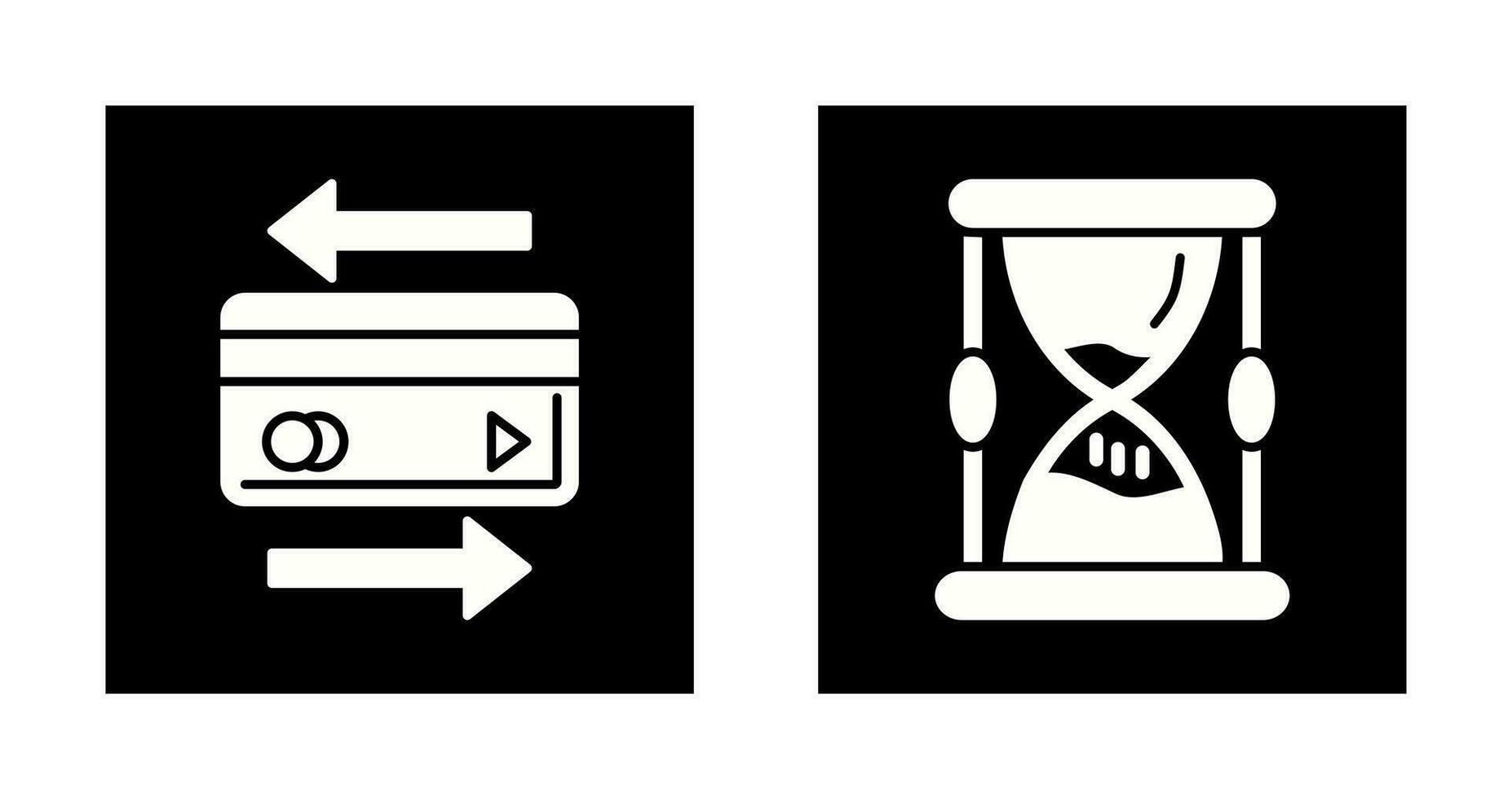 Transaction and Hourglass Icon vector