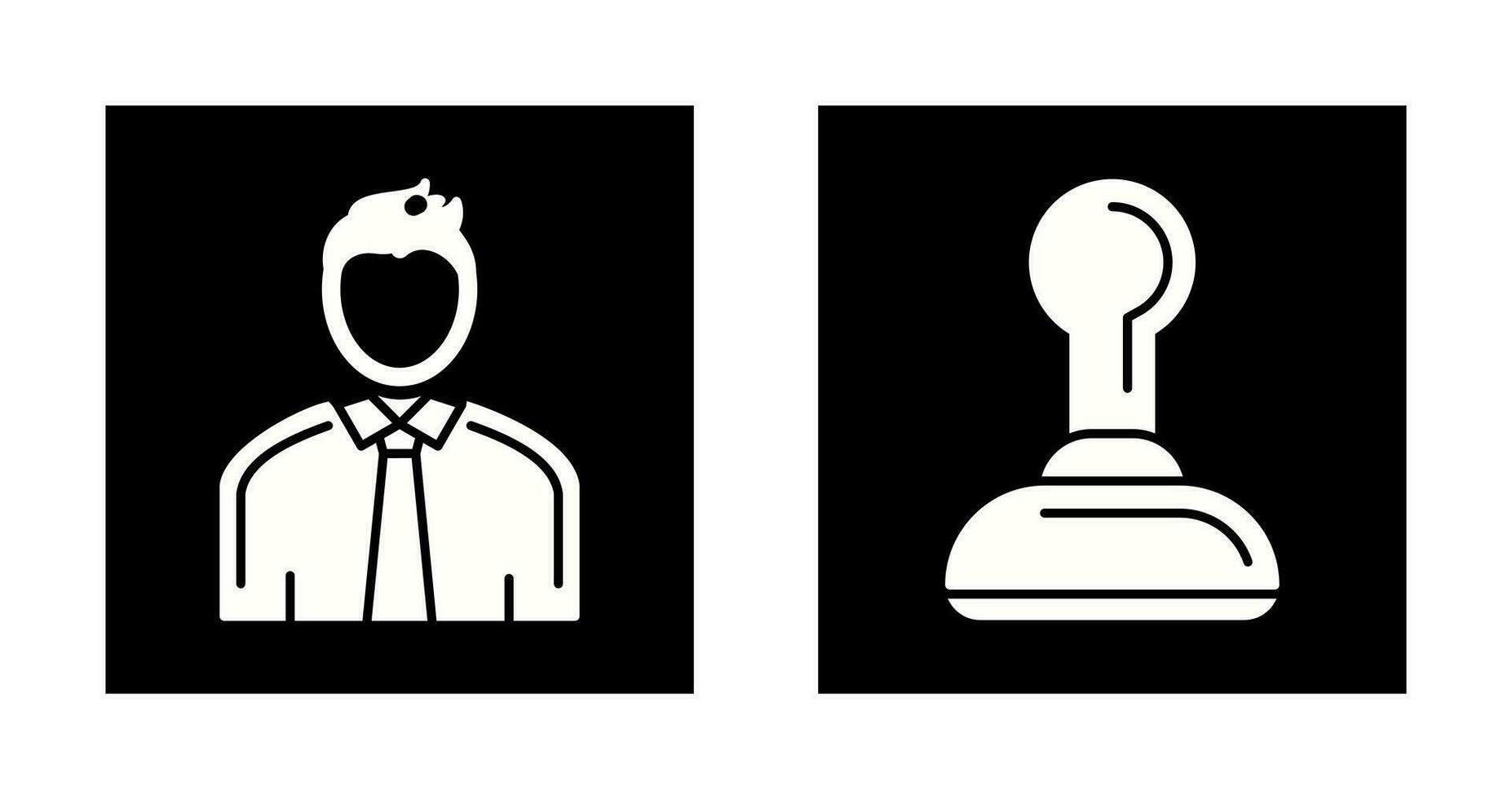Employee and Stamp Icon vector