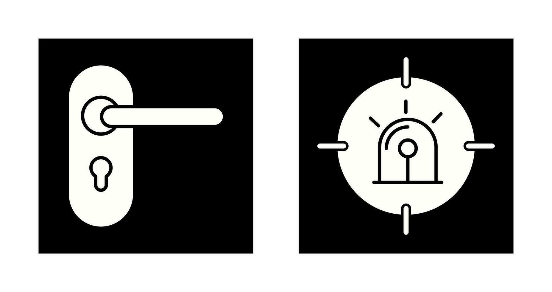 Alert and Door Lock Icon vector