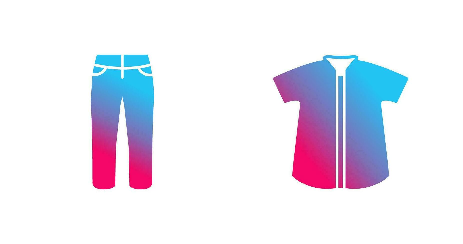 Trousers and Check Shirt Icon vector