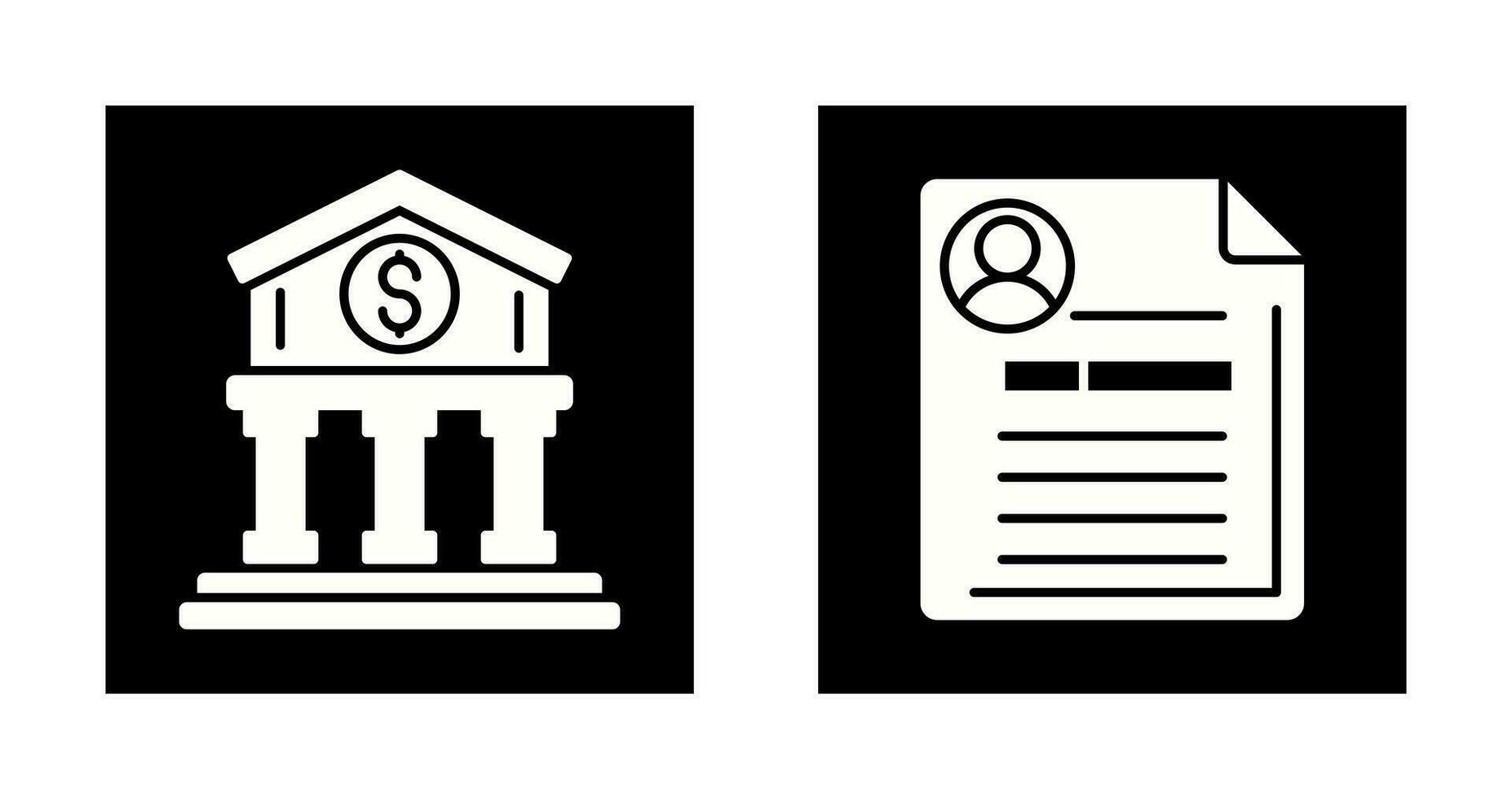 Bank and Contract Icon vector