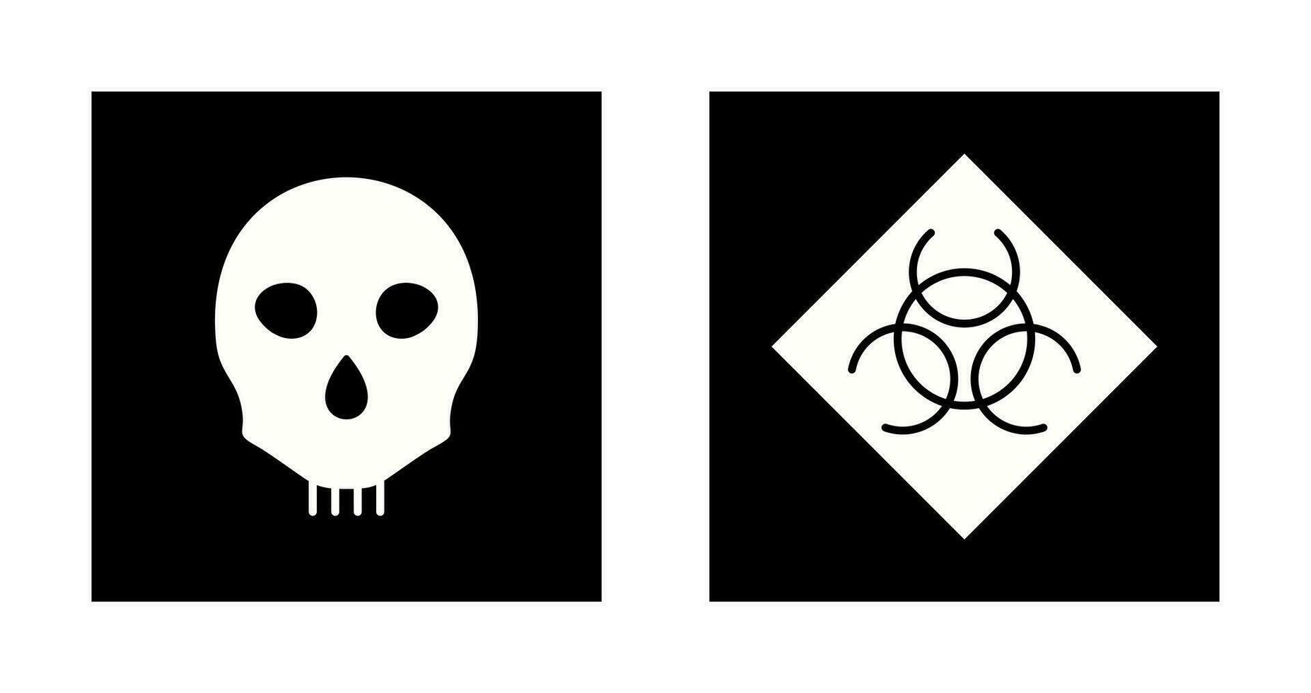 danger and biological hazard  Icon vector