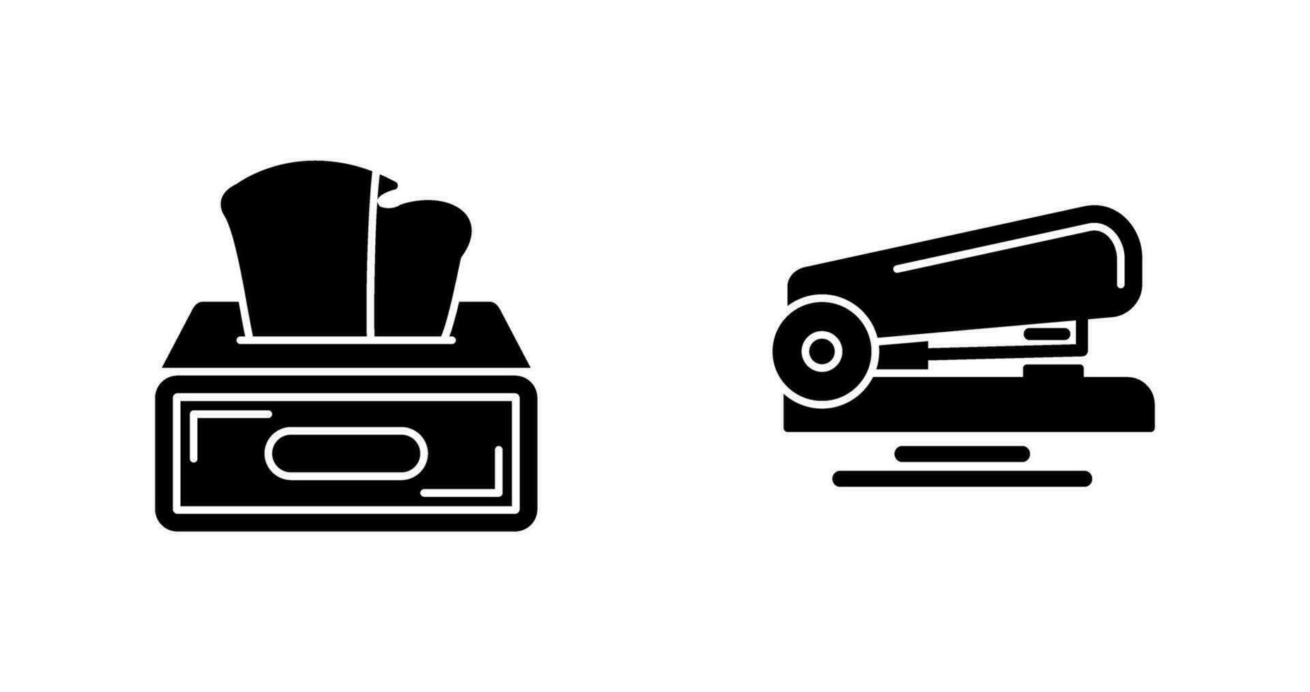 Tissue Box and Stapler Icon vector