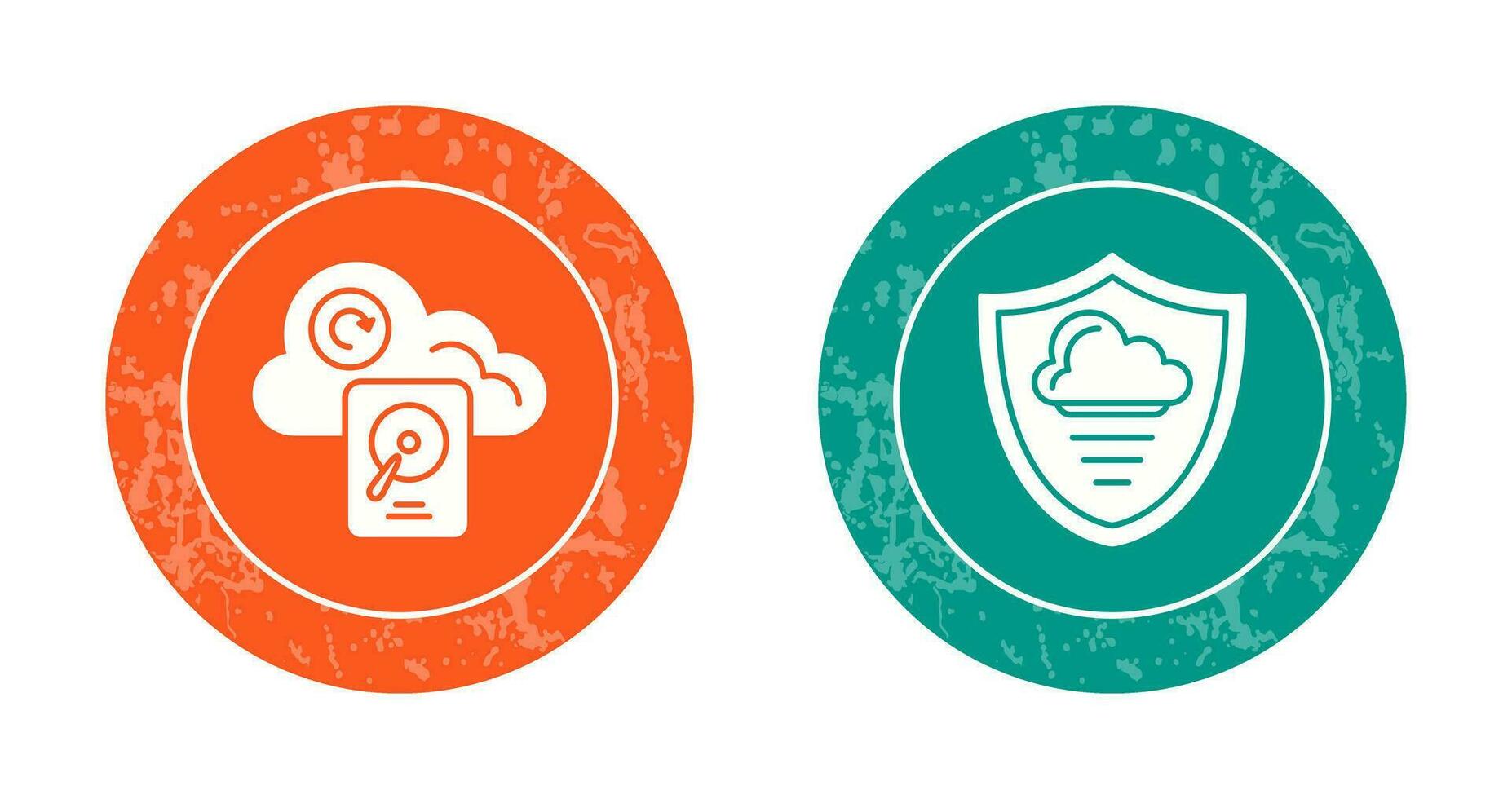 Shield and Hard Drive Icon vector