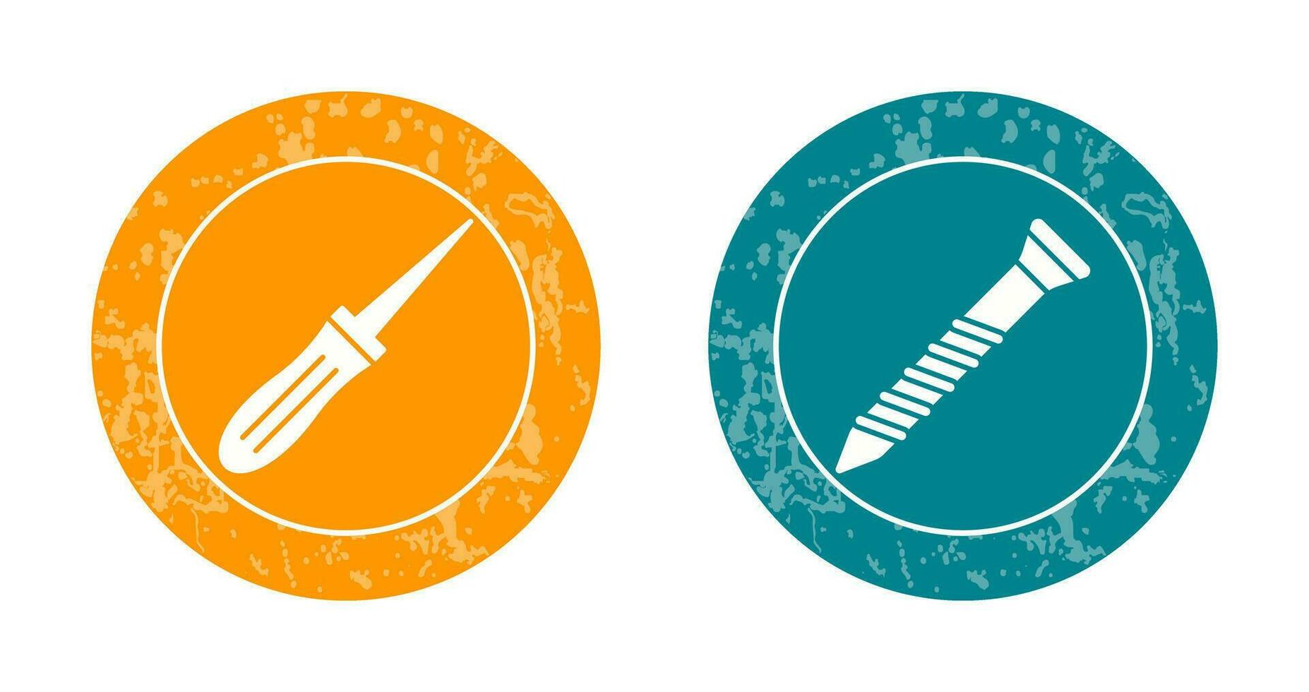 Awl and Screw Icon vector